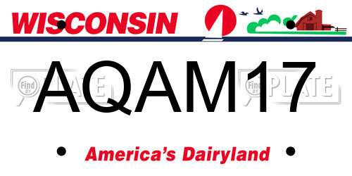 AQAM17 Wisconsin License Plate