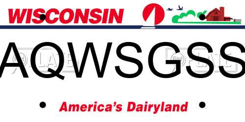 AQWSGSS Wisconsin License Plate