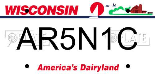AR5N1C Wisconsin License Plate