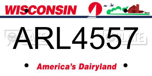 ARL4557 Wisconsin License Plate