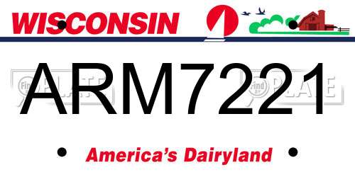 ARM7221 Wisconsin License Plate