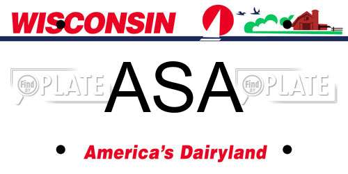 ASA Wisconsin License Plate