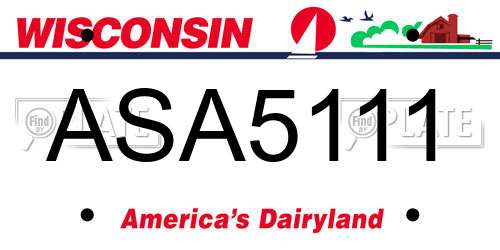 ASA5111 Wisconsin License Plate