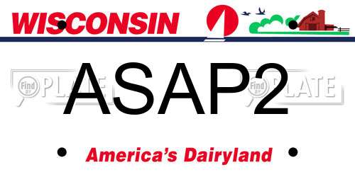 ASAP2 Wisconsin License Plate