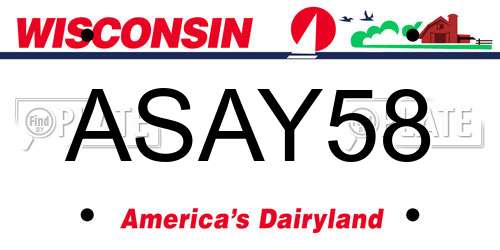 ASAY58 Wisconsin License Plate