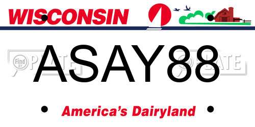 ASAY88 Wisconsin License Plate