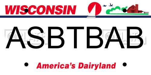 ASBTBAB Wisconsin License Plate