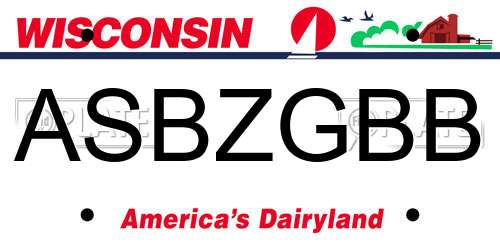 ASBZGBB Wisconsin License Plate