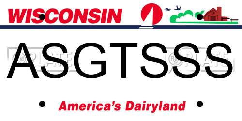 ASGTSSS Wisconsin License Plate