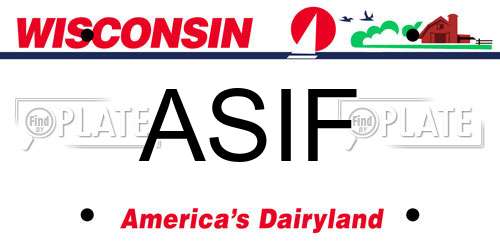 ASIF Wisconsin License Plate