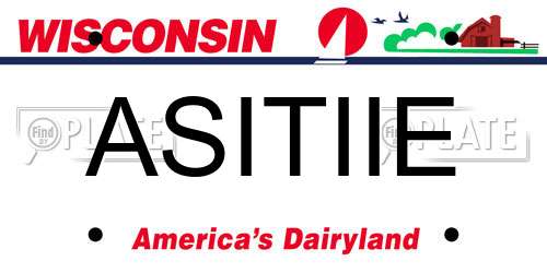 ASITIIE Wisconsin License Plate