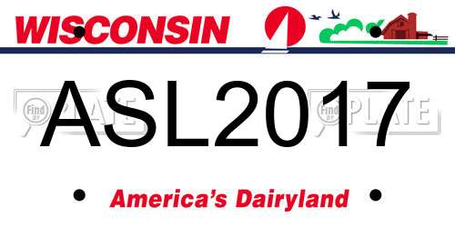 ASL2017 Wisconsin License Plate