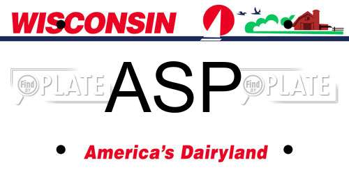 ASP Wisconsin License Plate