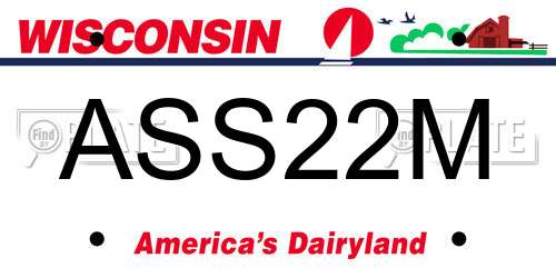 ASS22M Wisconsin License Plate