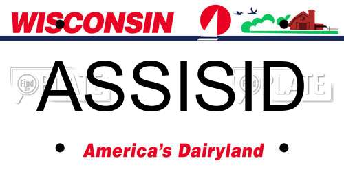ASSISID Wisconsin License Plate