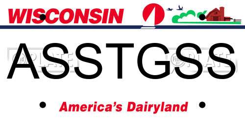 ASSTGSS Wisconsin License Plate