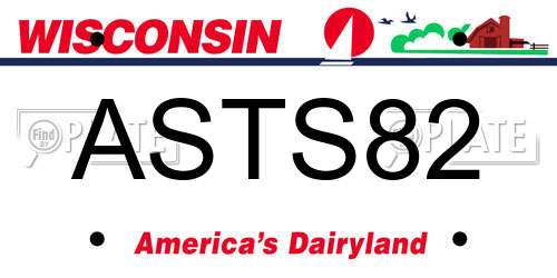 ASTS82 Wisconsin License Plate