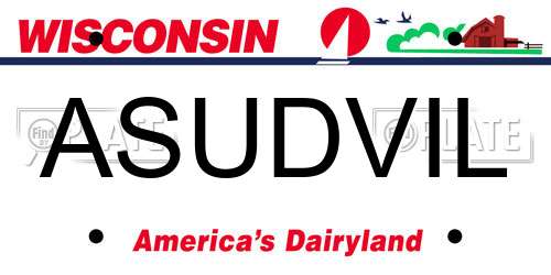 ASUDVIL Wisconsin License Plate