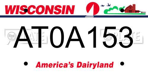 AT0A153 Wisconsin License Plate