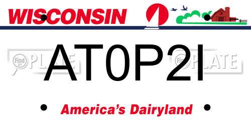 AT0P2I Wisconsin License Plate