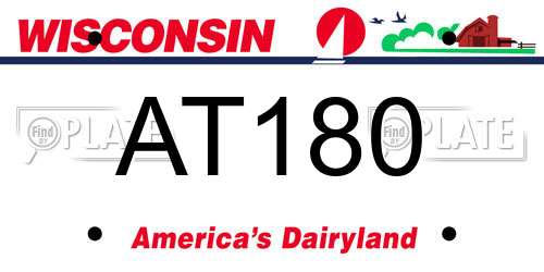 AT180 Wisconsin License Plate