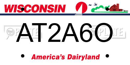 AT2A6O Wisconsin License Plate