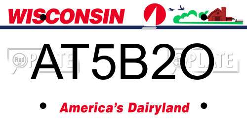 AT5B2O Wisconsin License Plate
