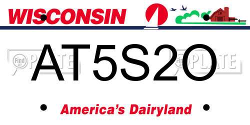 AT5S2O Wisconsin License Plate