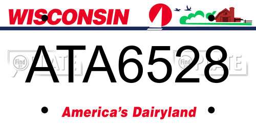 ATA6528 Wisconsin License Plate