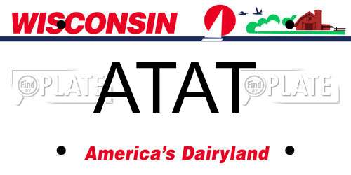 ATAT Wisconsin License Plate