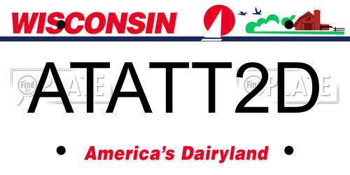 ATATT2D Wisconsin License Plate