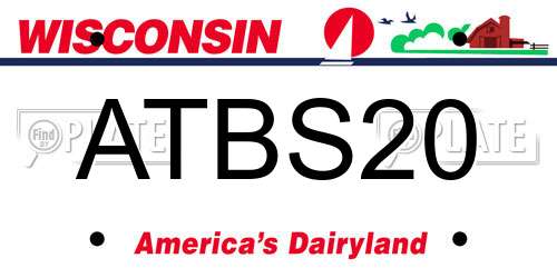 ATBS20 Wisconsin License Plate