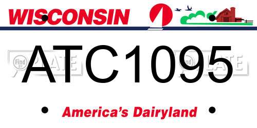 ATC1095 Wisconsin License Plate