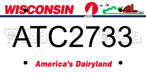ATC2733 Wisconsin License Plate