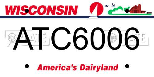ATC6006 Wisconsin License Plate