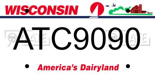 ATC9090 Wisconsin License Plate