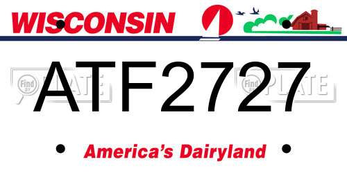 ATF2727 Wisconsin License Plate