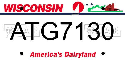 ATG7130 Wisconsin License Plate