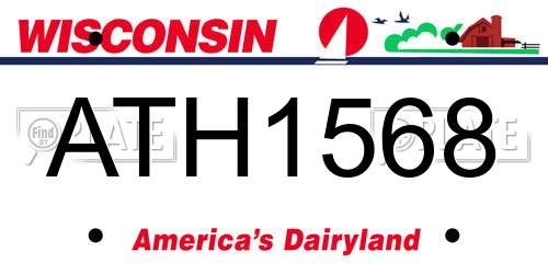 ATH1568 Wisconsin License Plate