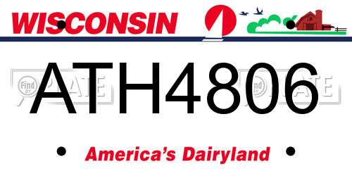 ATH4806 Wisconsin License Plate