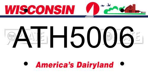 ATH5006 Wisconsin License Plate