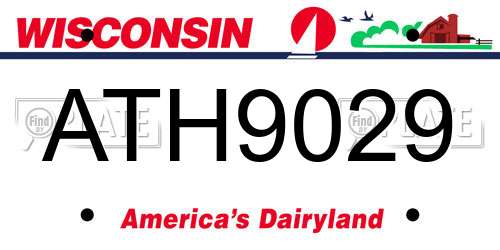 ATH9029 Wisconsin License Plate