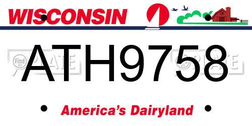 ATH9758 Wisconsin License Plate