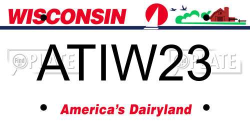 ATIW23 Wisconsin License Plate