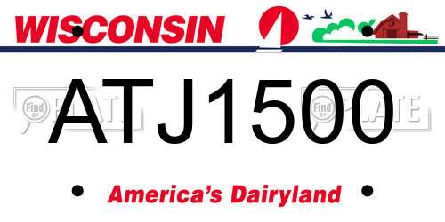 ATJ1500 Wisconsin License Plate