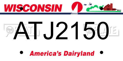 ATJ2150 Wisconsin License Plate