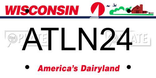 ATLN24 Wisconsin License Plate