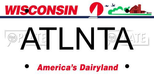 ATLNTA Wisconsin License Plate