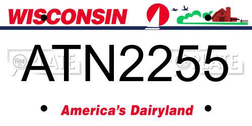 ATN2255 Wisconsin License Plate