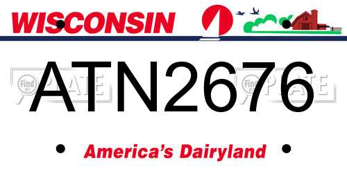 ATN2676 Wisconsin License Plate